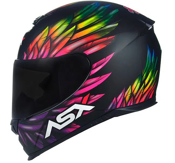 CAPACETE ASX EAGLE VIBES FOSCO PRETO/COLOR 56/S