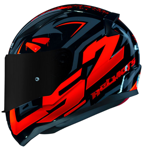 CAPACETE LS2 RAPID FF353 TAGLINE BLK/ORANGE 62/XL