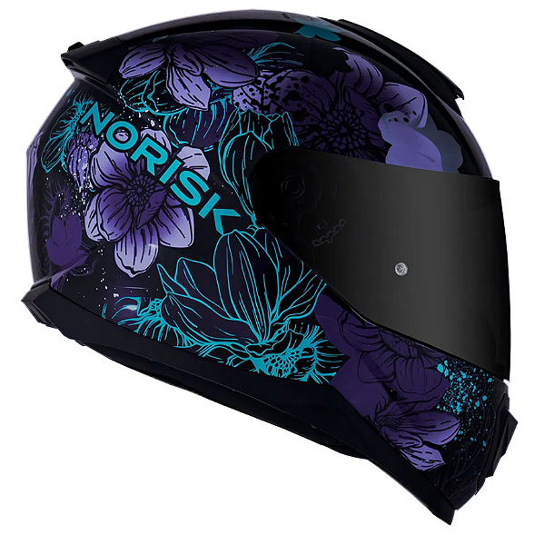 CAPACETE NORISK RAZOR BLOOM BLK/PURPLE 58/M