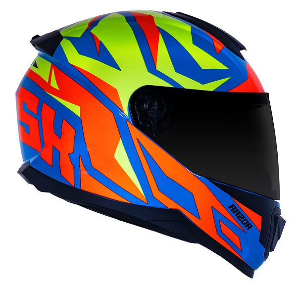 CAPACETE NORISK RAZOR SHARP BLK HV/YLW/HV-ORG 62/XL