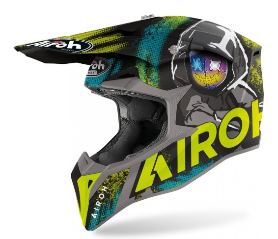 CAPACETE AIROH WRAAP ALIEN YELLON MATT 58 M