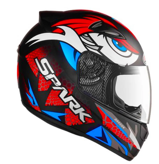 CAPACETE EBF SPARK DRAGON PTO/VEM 61