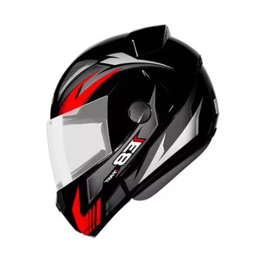 CAPACETE EBF NEW E08 FAST PTO/VERMELHO 61