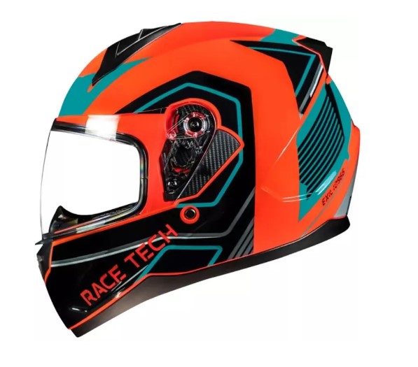 CAPACETE RACE TECH SECTOR EXILIO HV ORG/GREEN/BLACK 58/M