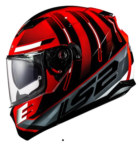 CAPACETE LS2 FF320 STREAM SHADOW RED/WHITE 62/XL