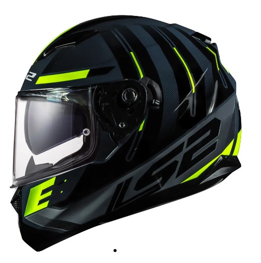 CAPACETE LS2 FF320 STREAM SHADOW SILVER/HV YELLOW 58/M