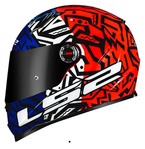 CAPACETE LS2 FF358 MEMPHIS ORANGE/BLUE 60/L