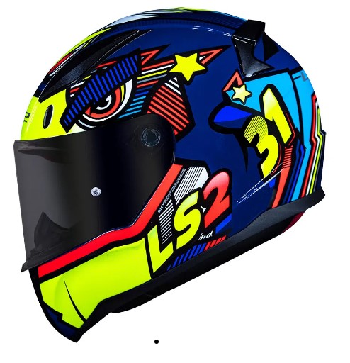 CAPACETE LS2 RAPID FF353 KHAN YEL/BLUE 62/XL