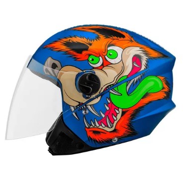 CAPACETE TORK NEW LIBERTY 3 COYOTE AZUL FOSCO 56