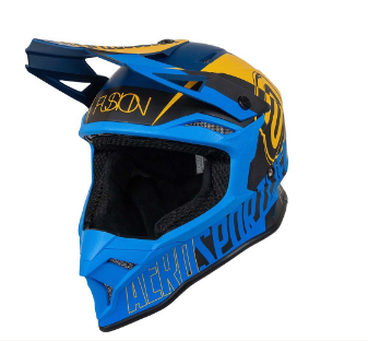 CAPACETE ASW FUSION 2.0 DASH MARINHO AZUL AMARELO 60  EAN  7908377148451