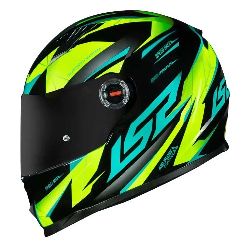 CAPACETE LS2 FF358 DRAZE BLACK/HV-YELLOW/GREEN 60/L