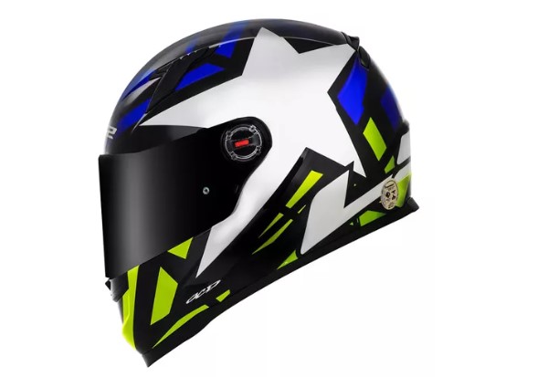 CAPACETE LS2 FF358 STARWAR BLUE/FLO YELLOW 60/L