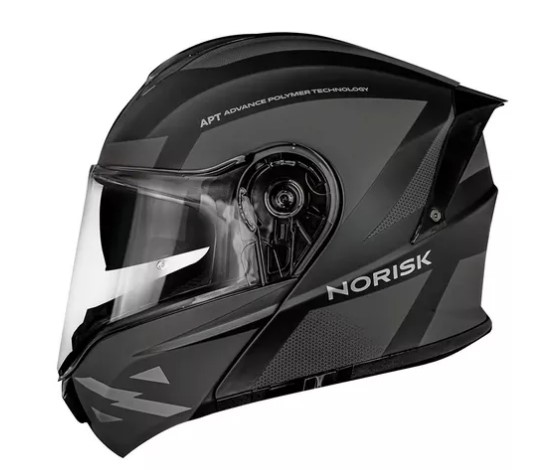 CAPACETE NORISK MOTION DEFENDER MATTE TIT/BLACK 58/M