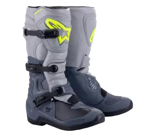 BOTA ALPINESTARS TECH 3 CINZA ESCURO CINZA CLARO PRETO 10  EAN  8059347199238