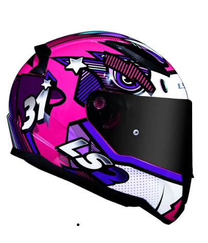 CAPACETE LS2 RAPID FF353 KHAN FUC/WHT 62/XL