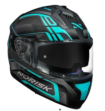 CAPACETE NORISK STRADA FLUX SILVER/BLUE 58/M