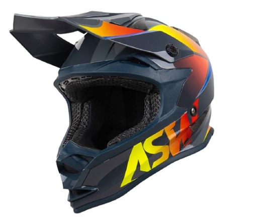 CAPACETE ASW FUSION HUBBLE CINZA AMARELO VERMELHO 60  EAN  7908377150584