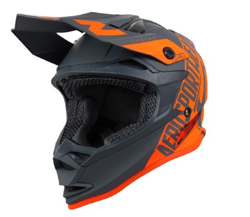 CAPACETE ASW FUSION SAWN LARANJA CINZA 60  EAN  7908377150522