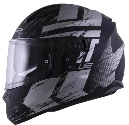 CAPACETE LS2 FF320 STREAM HUNTER MATTE BLK/TITANIUM 56/S