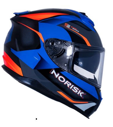 CAPACETE NORISK STRADA DRIVE BLUE/ORG/GREY 58/M