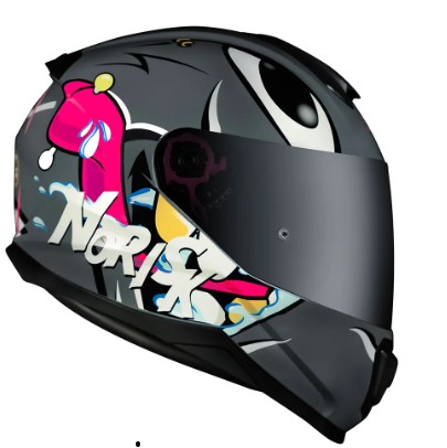 CAPACETE NORISK RAZOR MAD GRAY 56/S
