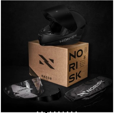 CAPACETE NORISK RAZOR SOLID EDITION MATTE BLACK 60/L