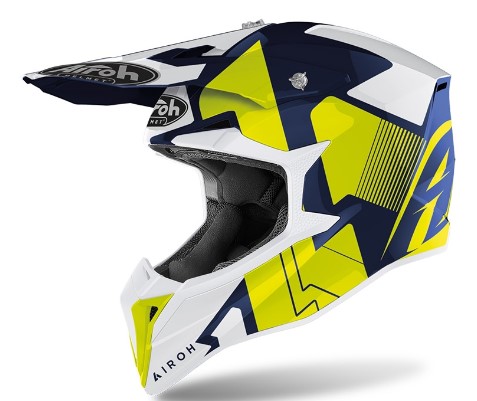 CAPACETE AIROH WRAAP RAZE BLUE GLOSS 58