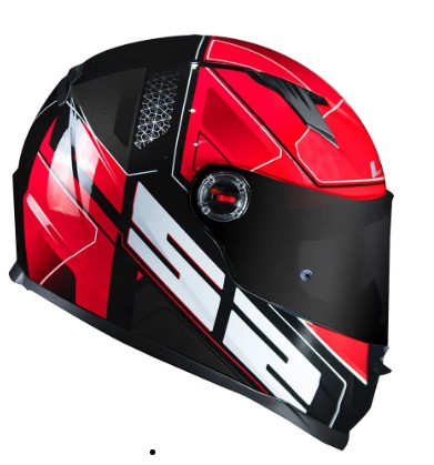 CAPACETE LS2 FF358 ULTRA BLK/RED 58/M