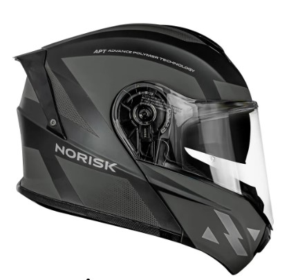 CAPACETE NORISK MOTION DEFENDER MATTE TIT/BLACK 62/XL