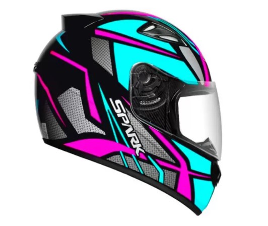 CAPACETE EBF SPARK SPIDER 56/PRETO/TIFA