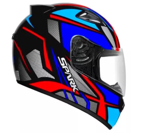CAPACETE EBF SPARK SPIDER 60/PTO/AZUL
