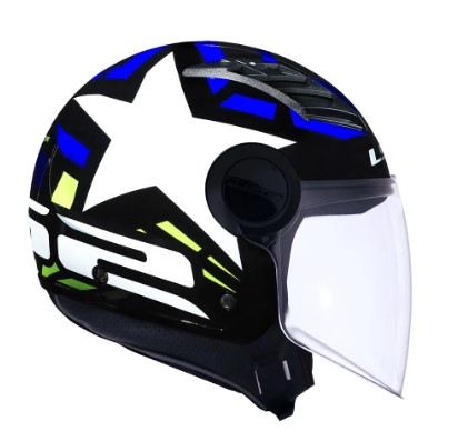 CAPACETE LS2 AIRFLOW OF562 STARWAR BLUE/HV YELLOW 58/M