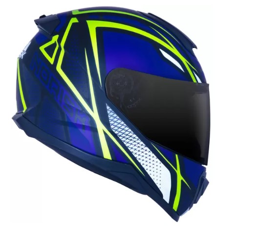 CAPACETE NORISK RAZOR NINJA MATTE BLUE/YELLOW 56/S