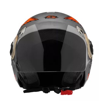 CAPACETE TORK NEW LIBERTY 3 COYOTE CINZA BRILHO 56