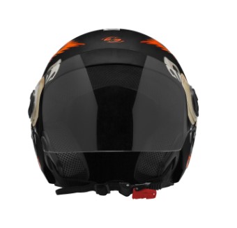 CAPACETE TORK NEW LIBERTY 3 COYOTE PRETO BRILHO 58