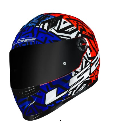 CAPACETE LS2 FF358 MEMPHIS ORANGE/BLUE 58/M