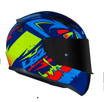 CAPACETE LS2 RAPID FF353 TAGLINE BLU/YELLOW 56/S