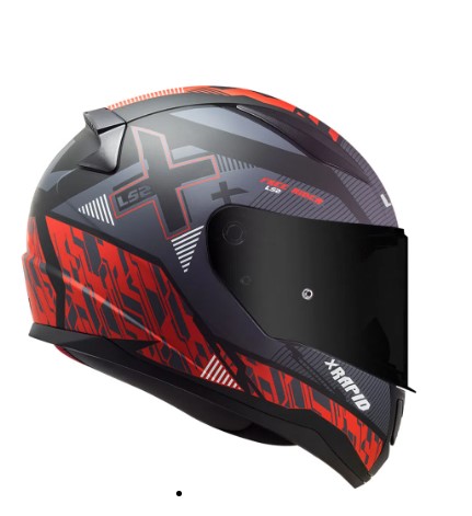 CAPACETE LS2 RAPID FF353 XTREET MATTE BLK/RED 60/L