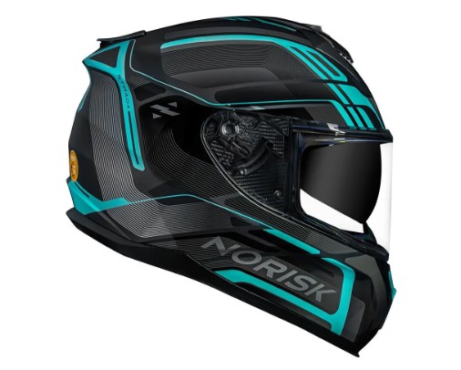 CAPACETE NORISK STRADA FLUX SILVER/BLUE 62/XL