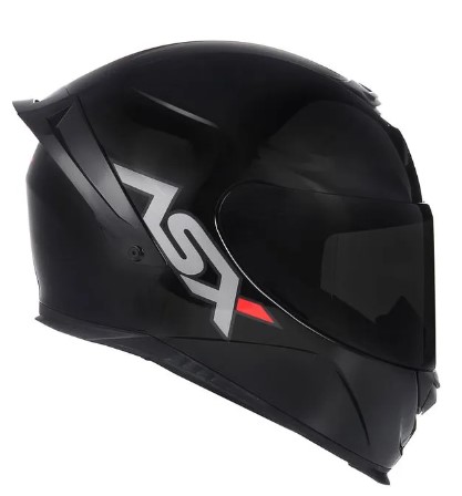 CAPACETE ASX EAGLE RACING SOLID BRILHO PRETO 56/S