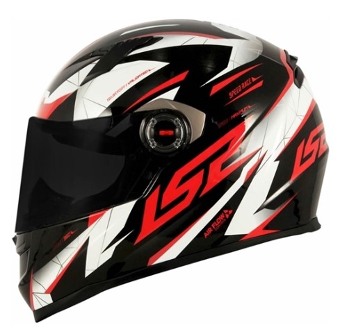 CAPACETE LS2 FF358 DRAZE BLK/WHT/RED 60/L
