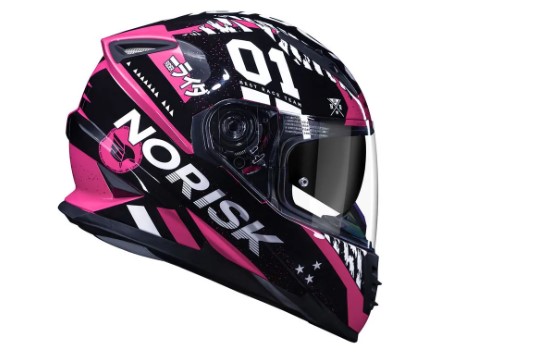 CAPACETE NORISK FF302 TOKYO BLK/PINK 58/M