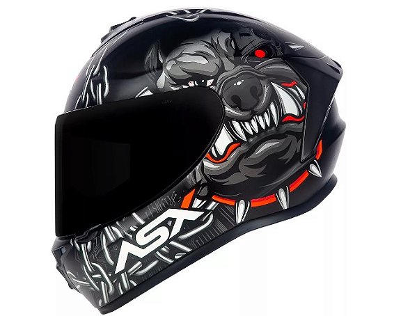 CAPACETE ASX DRAKEN BULL CYBER FOSCO PRETO/GRAFITE 60/L