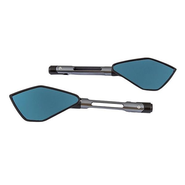 ESPELHO ESPORTIVO TWINS TRAPEZIO MINI TITANIO
