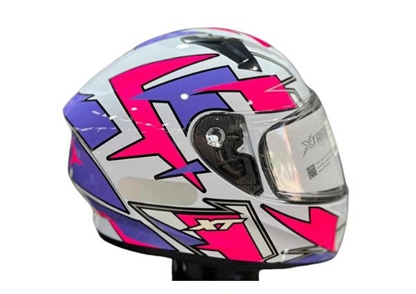 CAPACETE EBF X TROY FF 526 CRUSH 56/BCO/ROXO