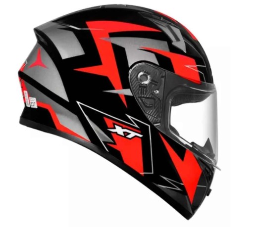CAPACETE EBF X TROY FF 526 CRUSH 60/PTO/VERMELHO