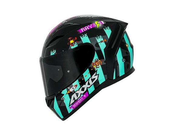 CAPACETE AXXIS SEGMENT  APOLO RAY B7 - BLUE 58