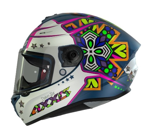 CAPACETE AXXIS SEGMENT STAR C7 - BLUE GLOSS 58