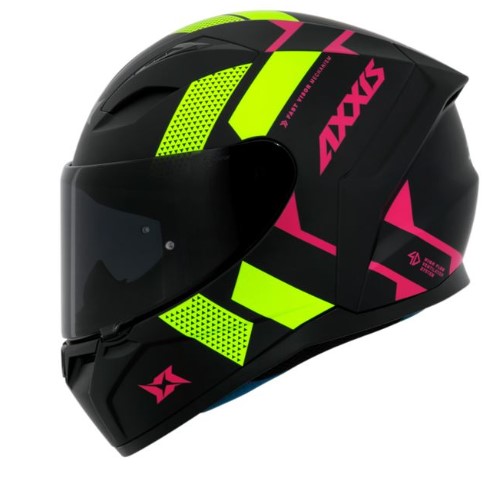 CAPACETE AXXIS SEGMENT  APOLO SQUAME A3 - FLUOR YELLOW 58