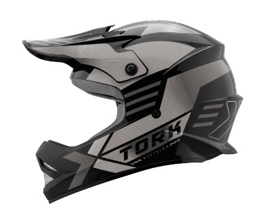 CAPACETE TORK CROSS INFANTIL NEXT GRAFITE 54